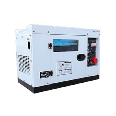 Generatore portatile a diesel a doppia tensione silenzioso/a telaio aperto a 12 kW raffreddato ad aria per terra