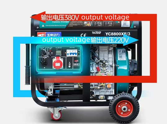 Land 5/6/8/10kw Generatore diesel silenzioso per uso domestico con uscita a tre fasi di corrente alternata
