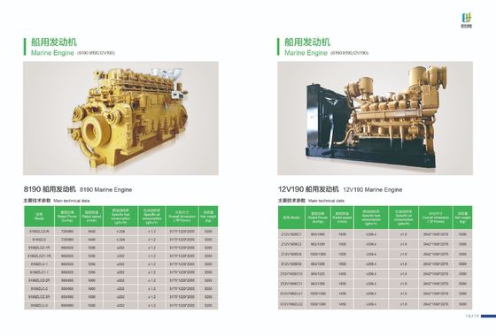 Motore per imbarcazioni da 200-300 CV B6190 G6190 Jichai Jinan per e cilindro di raffreddamento raffreddato ad acqua
