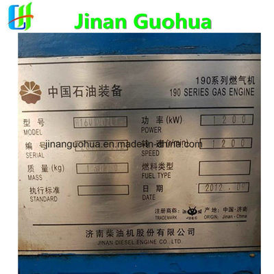 13700KG Capacità H16V190 Jinan Jichai Jgas Generator Parti con certificazione CE