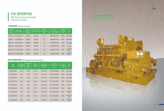 Generatore di gas cinese della serie 190 500GF-T1 con sorgente di gas e uscita trifase CA